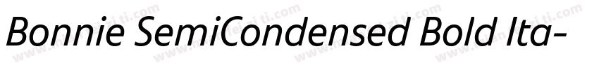 Bonnie SemiCondensed Bold Ita字体转换